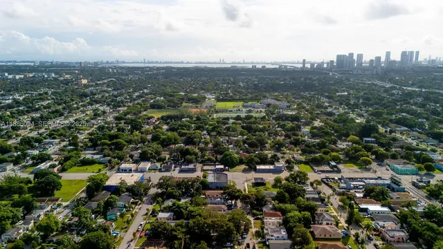 an aerial view of multiple house