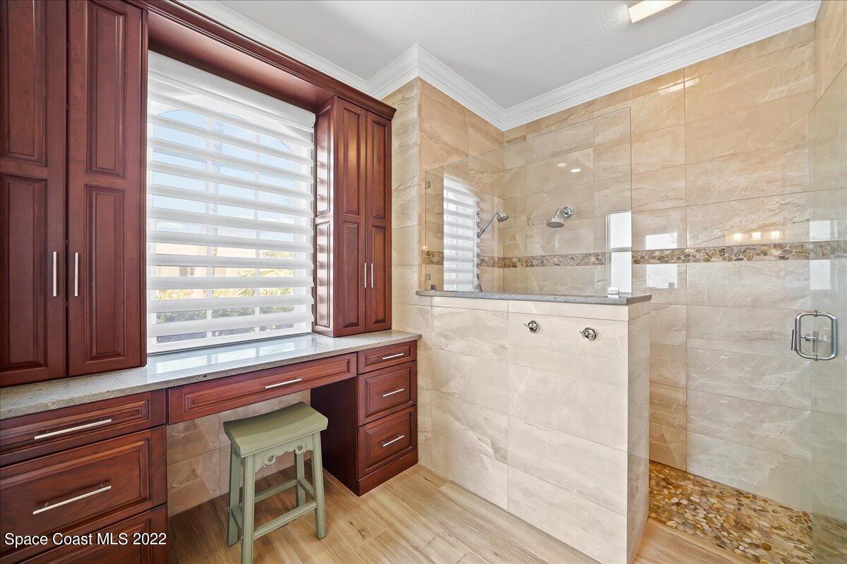 245 Clyde Street Melbourne Beach, FL 32951 - Photo 26 of 47 a bathroom with a bathtub and a shower