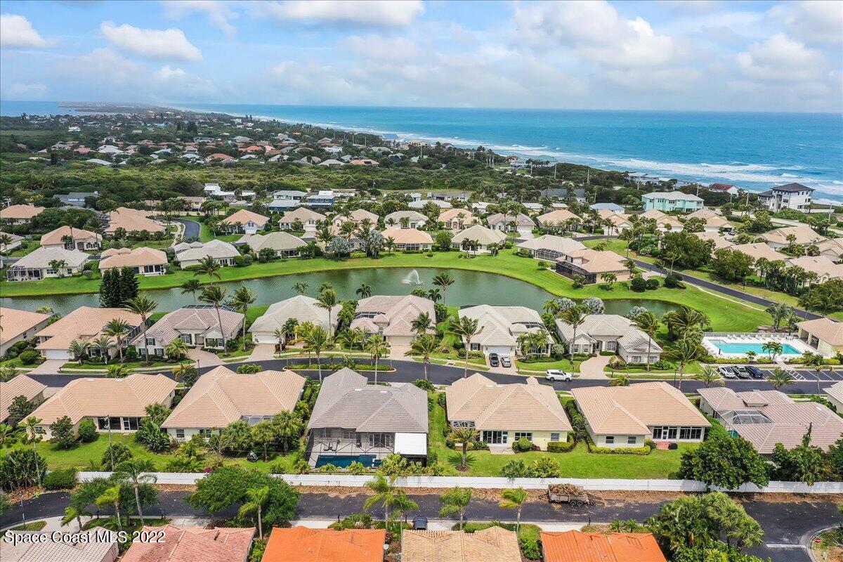 245 Clyde Street Melbourne Beach, FL 32951 - Photo 46 of 47 an aerial view of residential houses with outdoor space