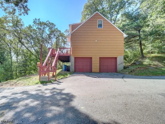 a view of backyard of house