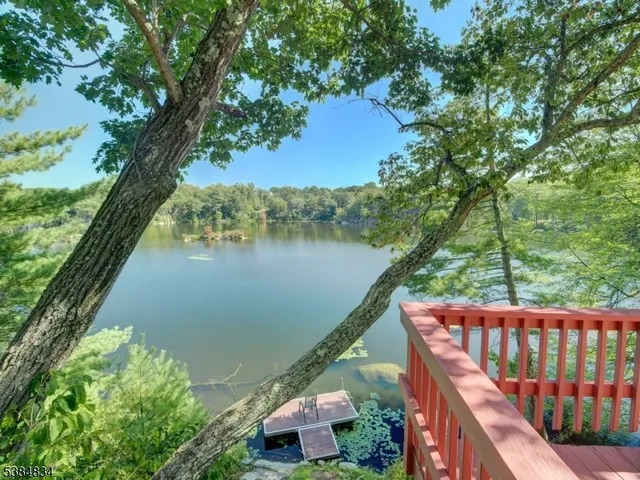 a view of lake from balcony