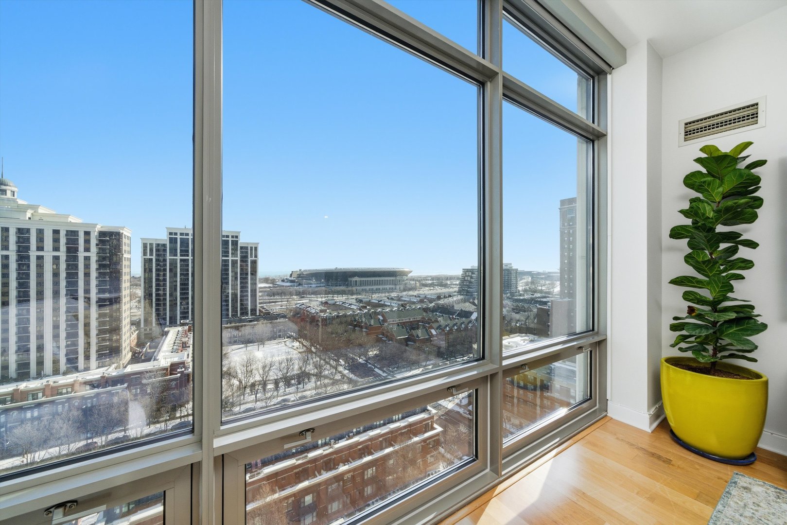100 East 14th Street, Unit 1401 Chicago, IL 60605 - Photo 5 of 28 a view of a city from a window