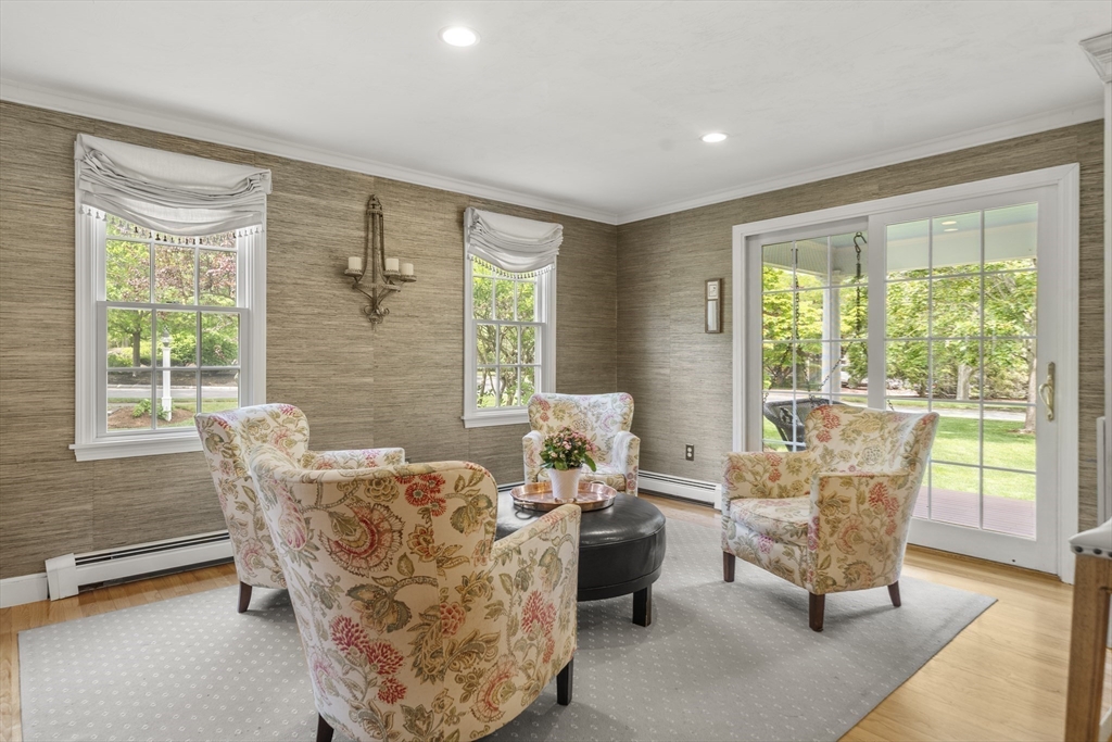 30 Franklin Rodgers Road Hingham, MA 02043 - Photo 7 of 37 a living room with furniture and floor to ceiling windows