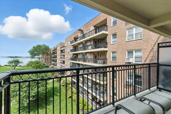 a view of building from balcony