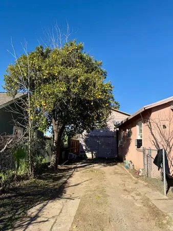 a view of a house with a snow yard