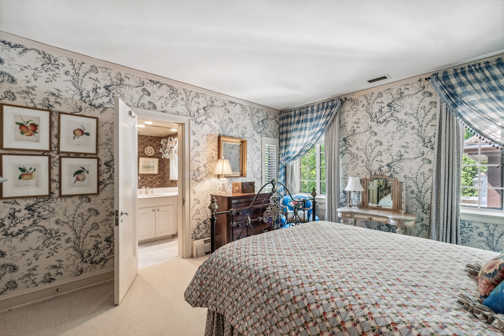 270 Birch Street Winnetka, IL 60093 - Photo 31 of 66 a bedroom with a large bed and a large window