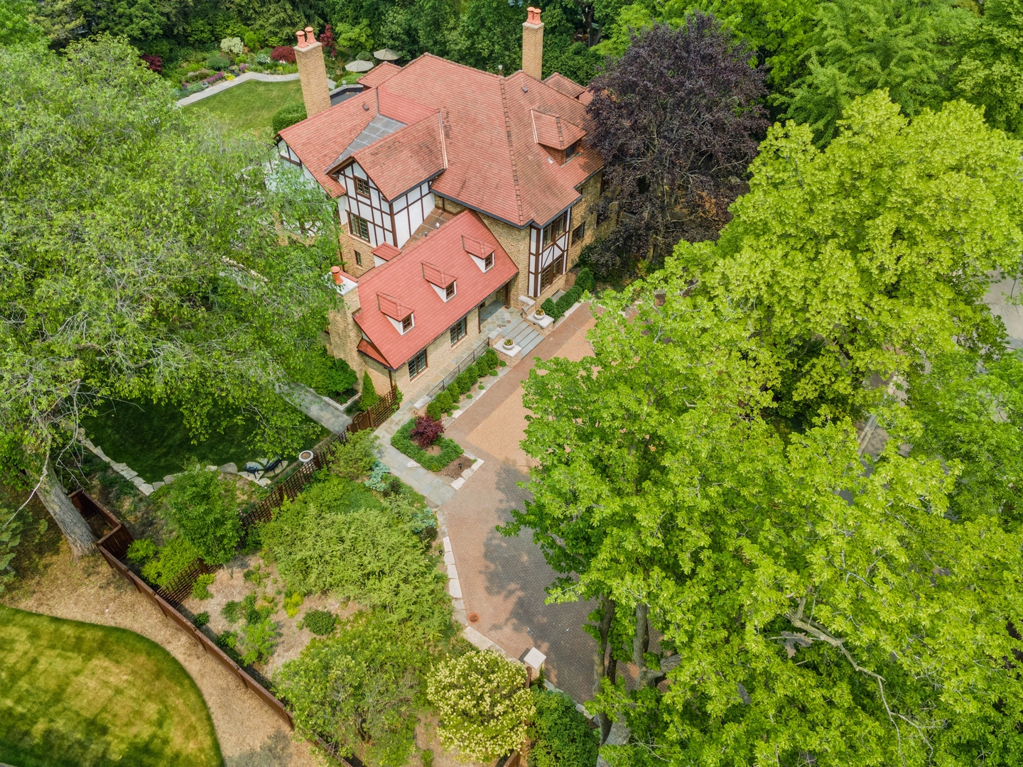 270 Birch Street Winnetka, IL 60093 - Photo 51 of 66 an aerial view of a house with garden space and street view