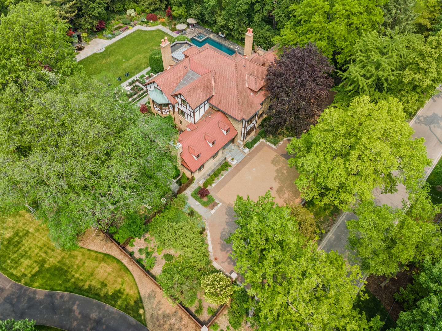 270 Birch Street Winnetka, IL 60093 - Photo 52 of 66 an aerial view of residential house with outdoor space and trees all around