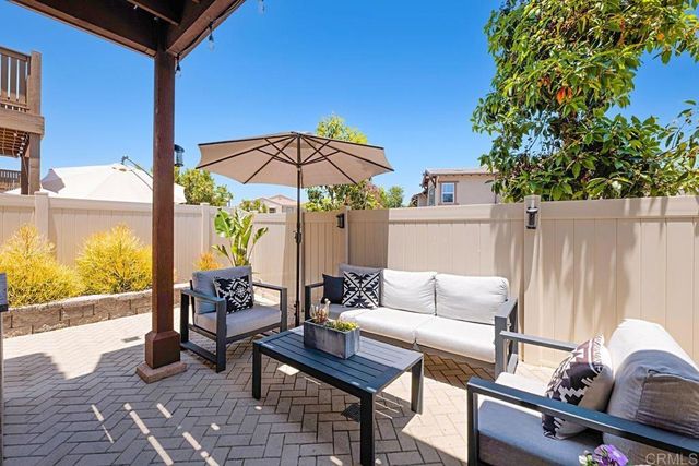 a outdoor space with furniture