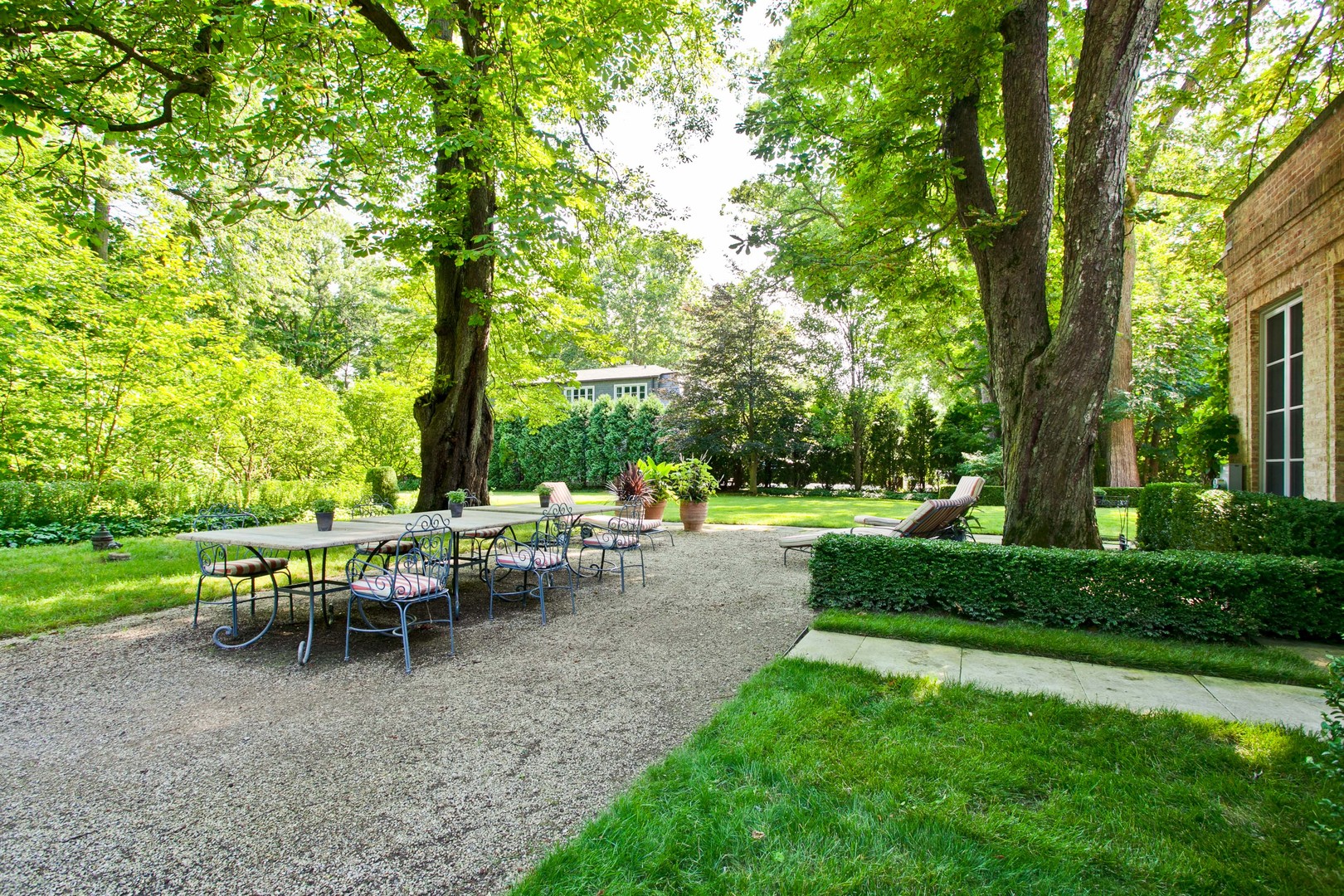 111 Moffett Road Lake Bluff, IL 60044 - Photo 44 of 51 a view of a sitting area with trees in the background