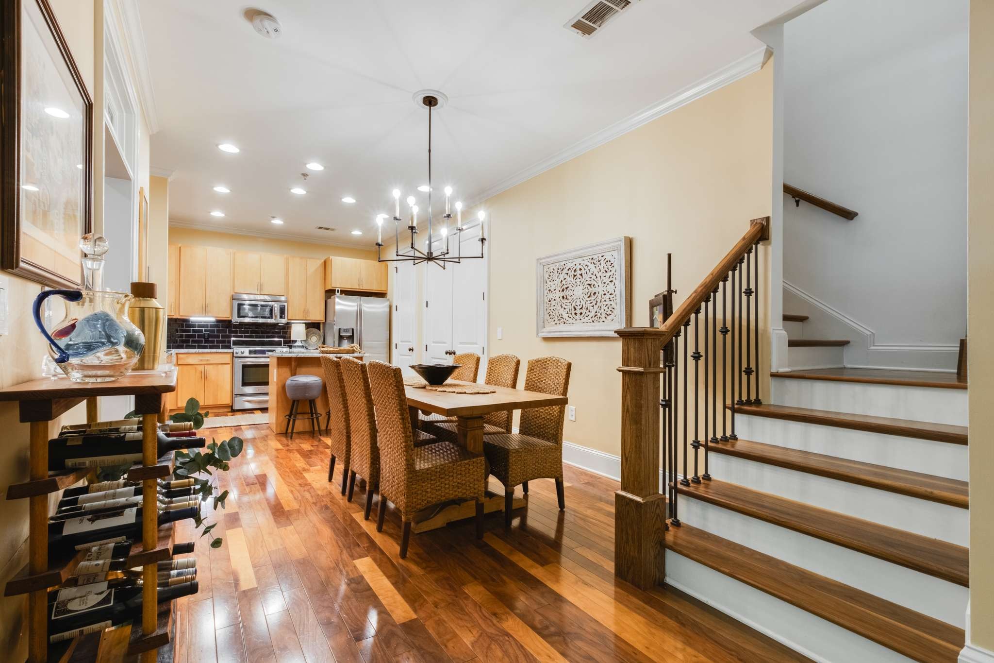4401 Ridgefield Way Nashville, TN 37205 - Photo 12 of 46 a view of a dining room with furniture and wooden floor