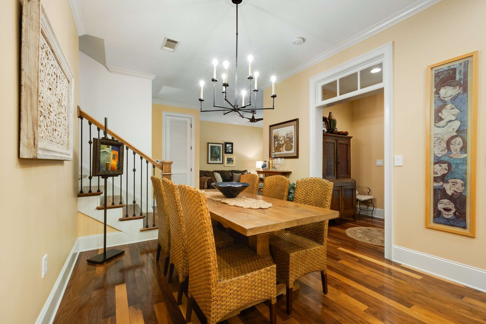 4401 Ridgefield Way Nashville, TN 37205 - Photo 13 of 46 a view of a dining room with furniture and a chandelier