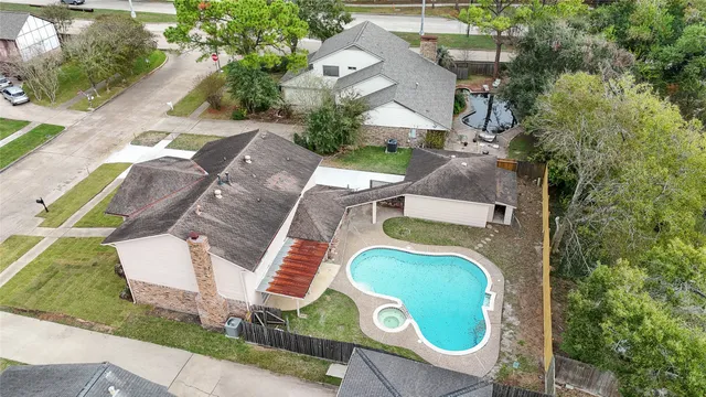 an aerial view of multiple house