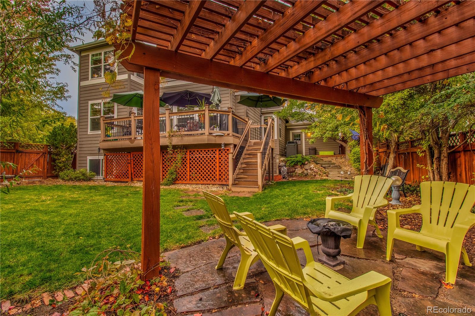 3940 Montclair Lane Boulder, CO 80301 - Photo 26 of 26 a view of a backyard with table and chairs with wooden floor and fence