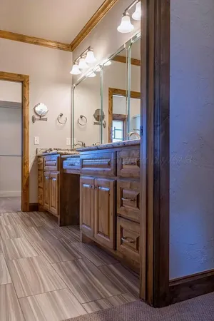 a view of a kitchen from a hallway