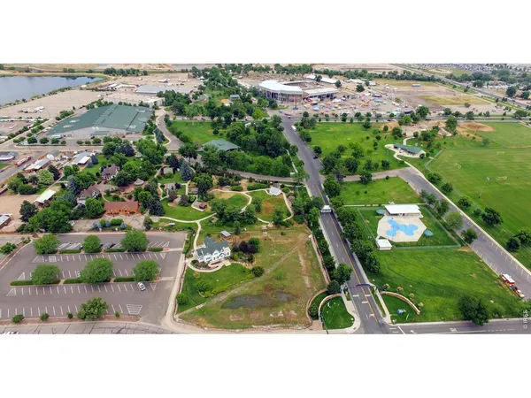 a view of a building with a tree