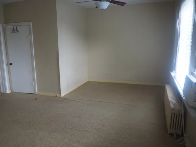 an empty room with a window