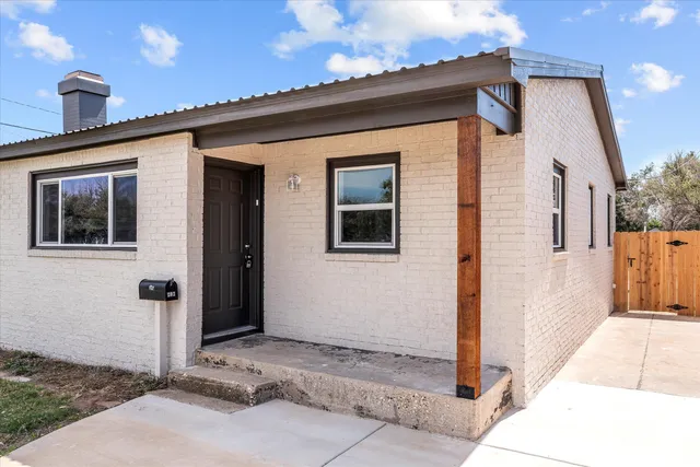 a view of a house with a door