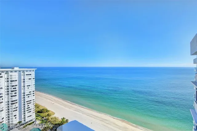 a view of an ocean from a balcony