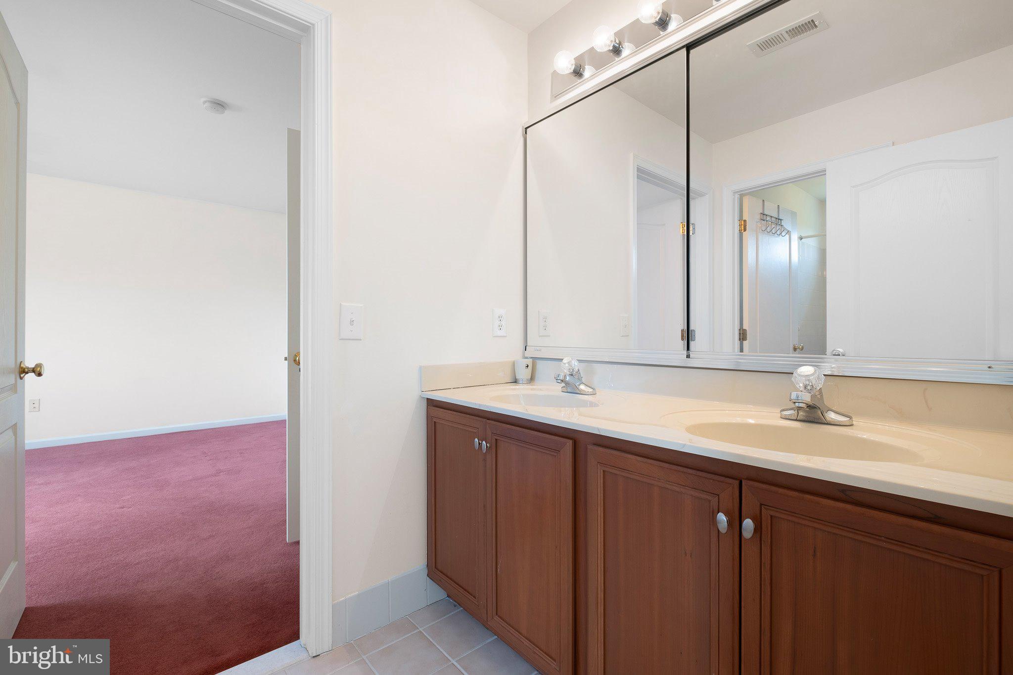 407 Nattull Drive Bear, DE 19701 - Photo 34 of 65 a bathroom with a double vanity sink and mirror