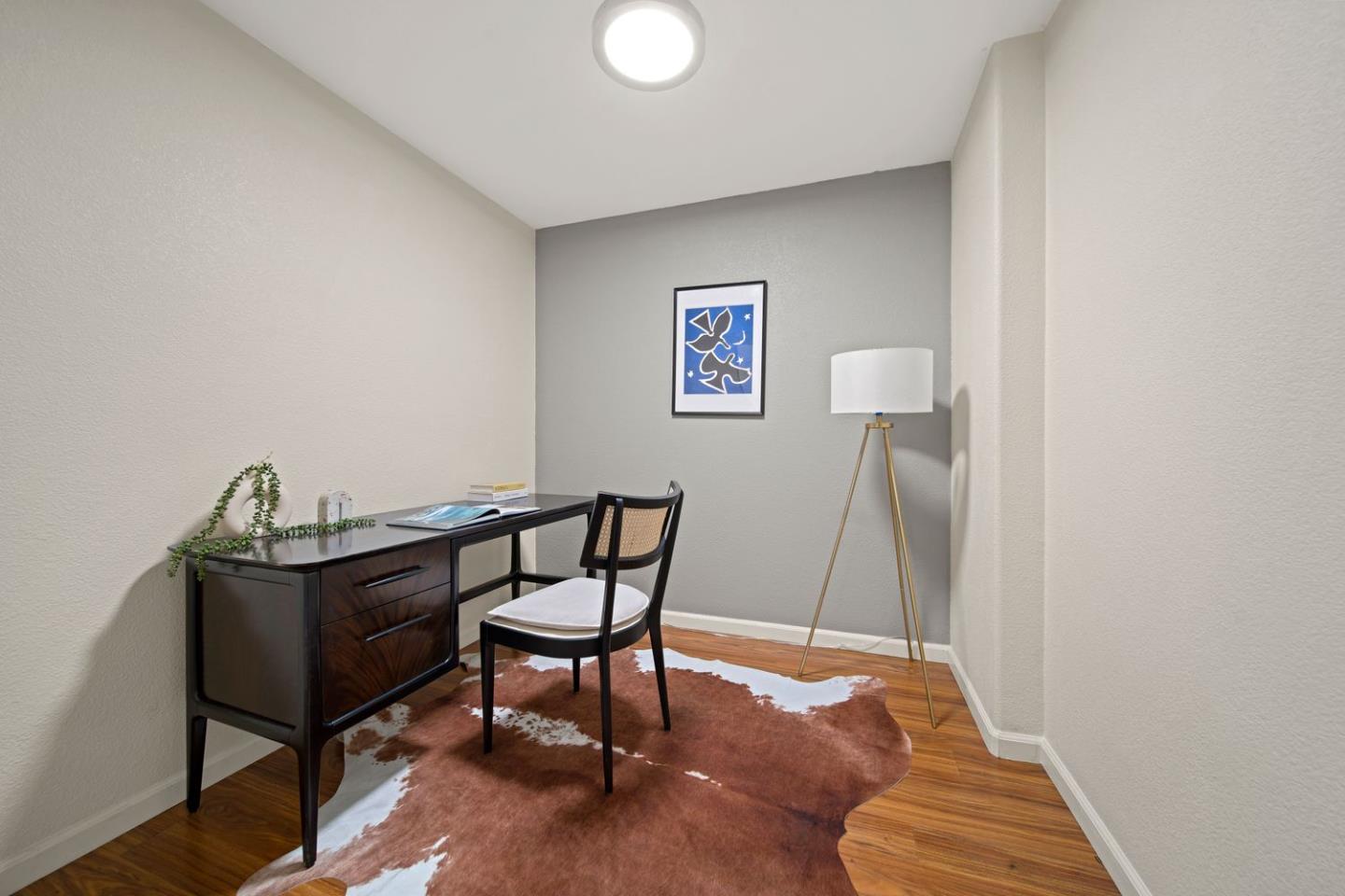 600 Mente Linda Loop Milpitas, CA 95035 - Photo 17 of 29 a workspace room with furniture and wooden floor