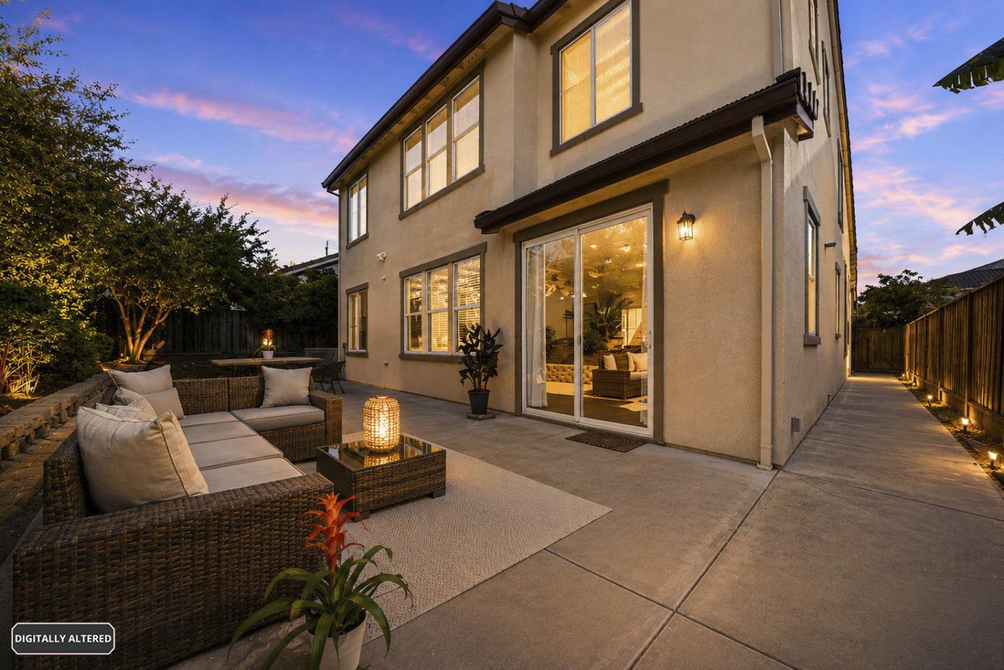 2556 Harlow Lane San Ramon, CA 94582 - Photo 53 of 62 a view of a patio with couches and table and chairs and potted plants
