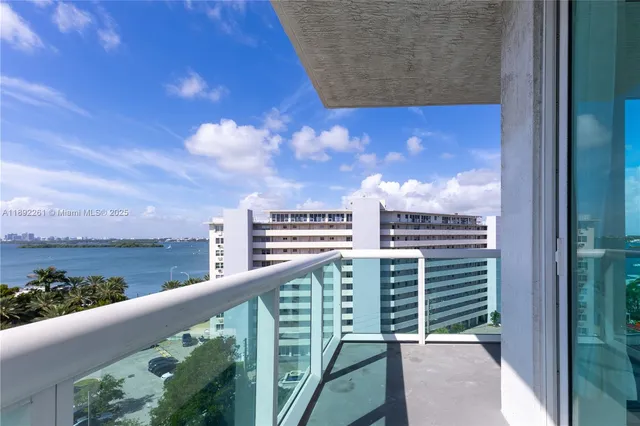 a city view with tall buildings