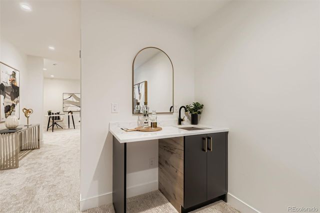 a view of a kitchen from the dining room