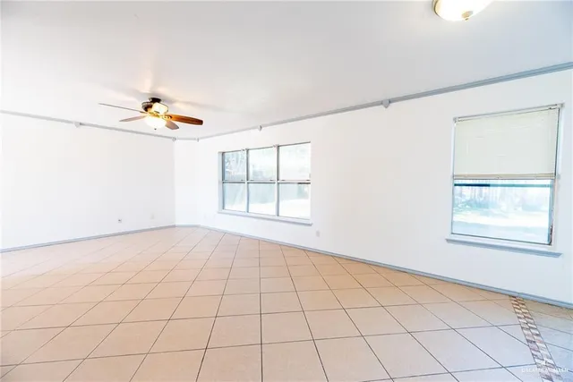 a view of an empty room and window