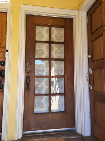 a view of front door