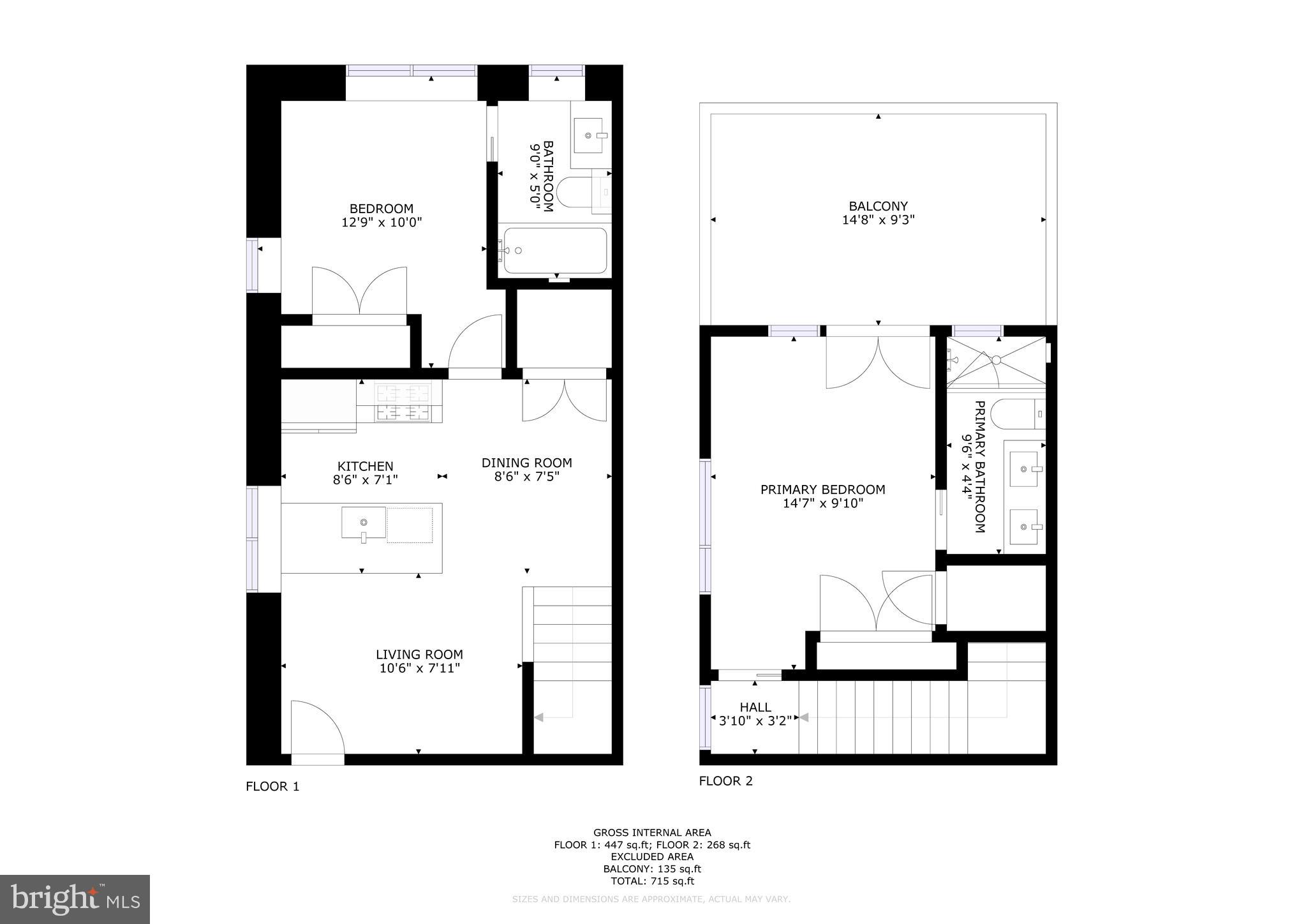 1915 H Street Northeast, Unit PH1 Washington, DC 20002 - Photo 14 of 21 a picture of a floor plan