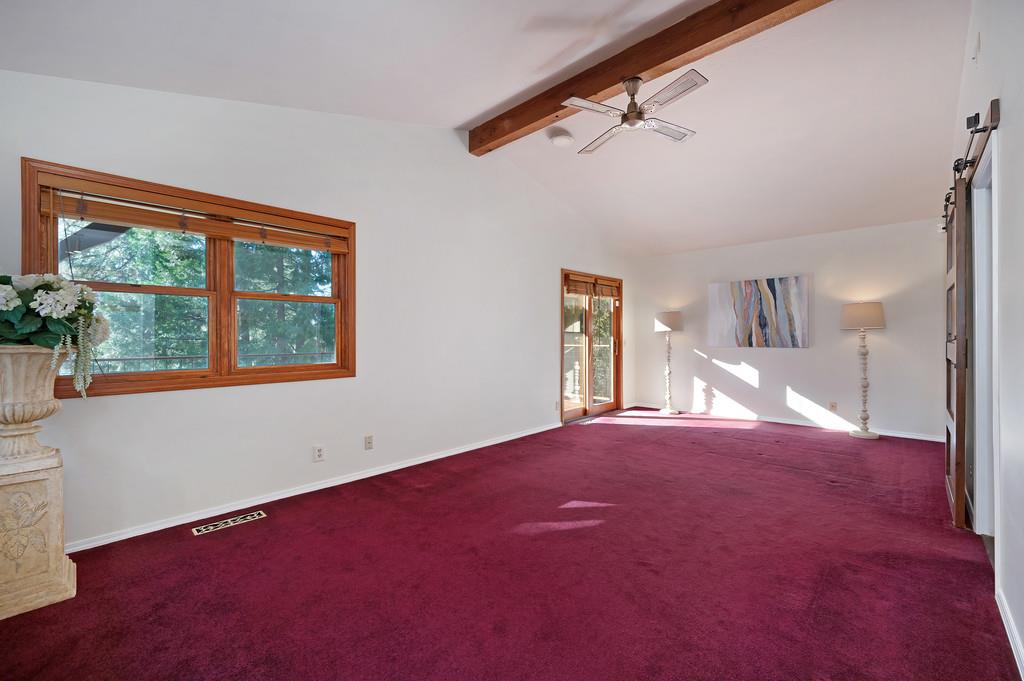 575 Frost Hill Road Alta, CA 95701 - Photo 26 of 82 Master Bedroom: Looking toward the slider doors that exit to the private balcony.