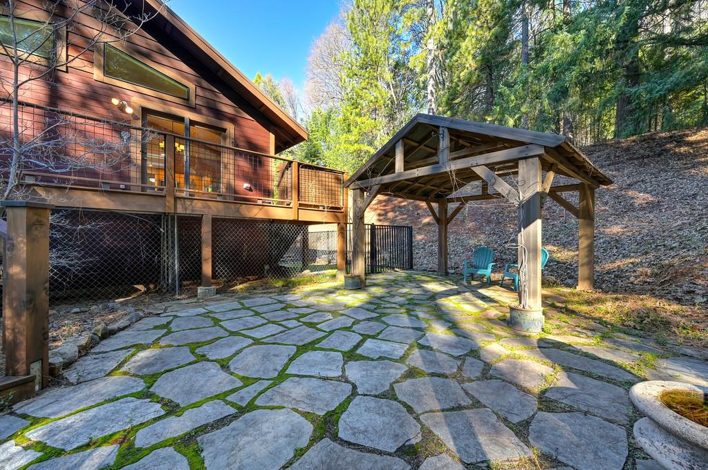 575 Frost Hill Road Alta, CA 95701 - Photo 62 of 82 Looking at the Pergola and stone ground treatment for a even walking path.