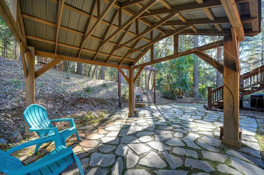 575 Frost Hill Road Alta, CA 95701 - Photo 64 of 82 Looking at the Pergola and stone ground treatment for a even walking path.