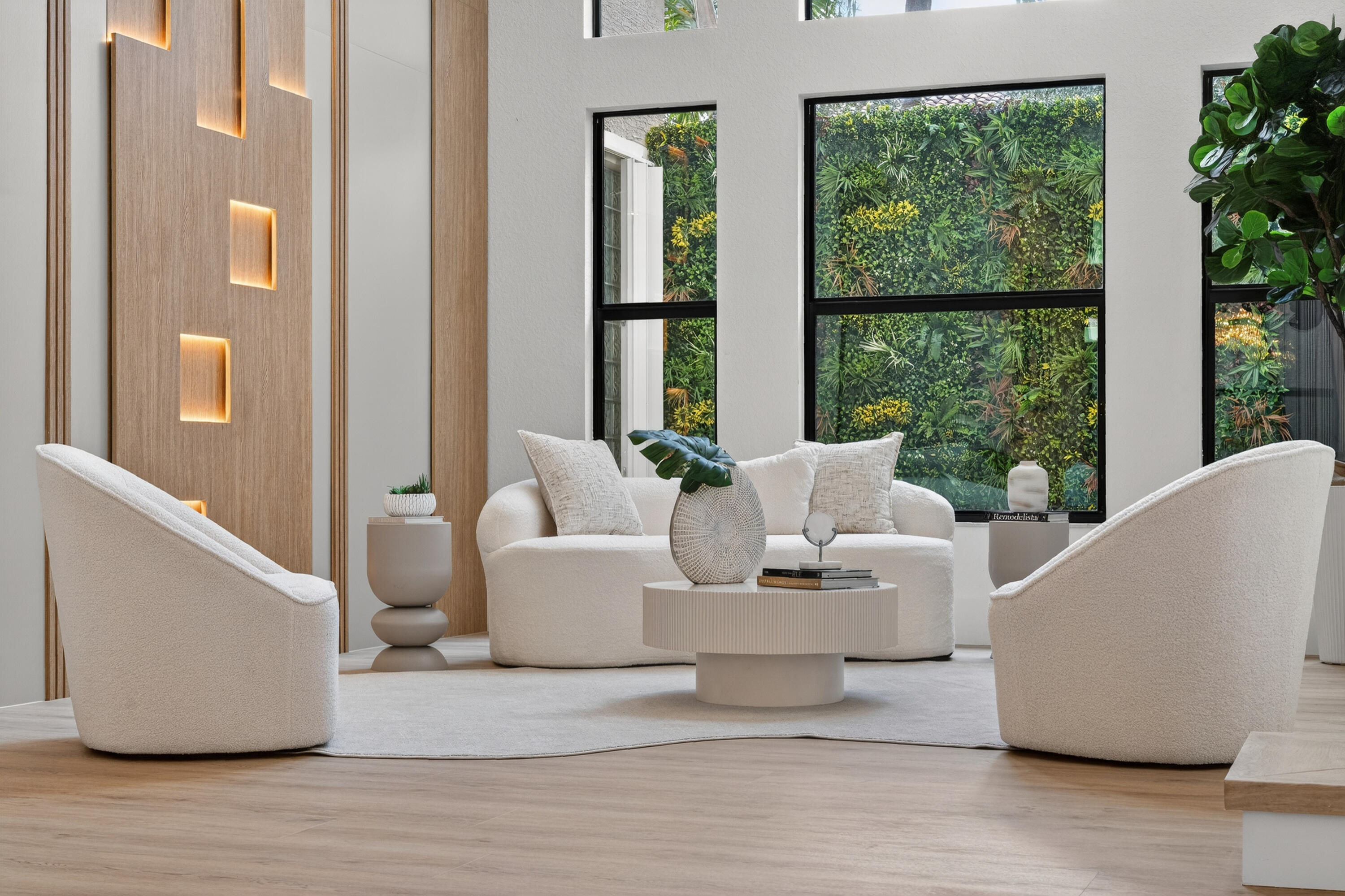 8749 Lewis River Road Delray Beach, FL 33446 - Photo 3 of 32 a living room with couches and a potted plant on a table