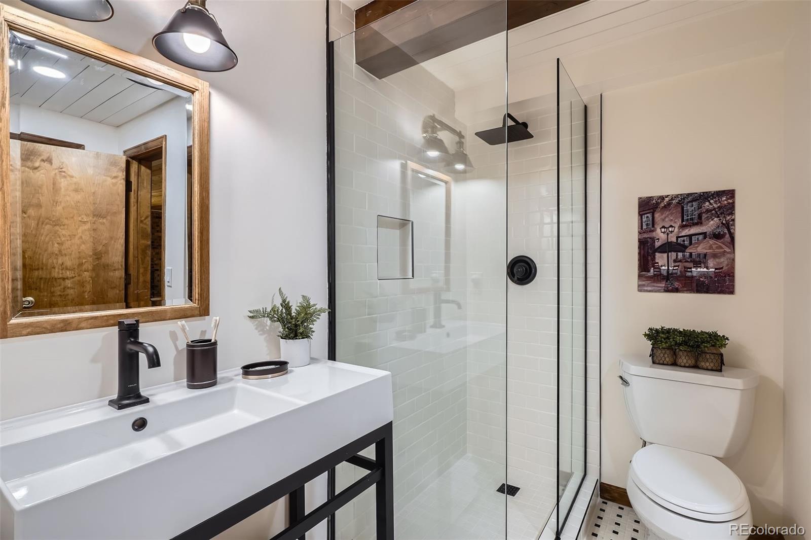 10439 Christopher Drive Conifer, CO 80433 - Photo 19 of 32 a bathroom with a sink toilet and shower