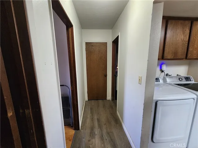 a view of a kitchen from door