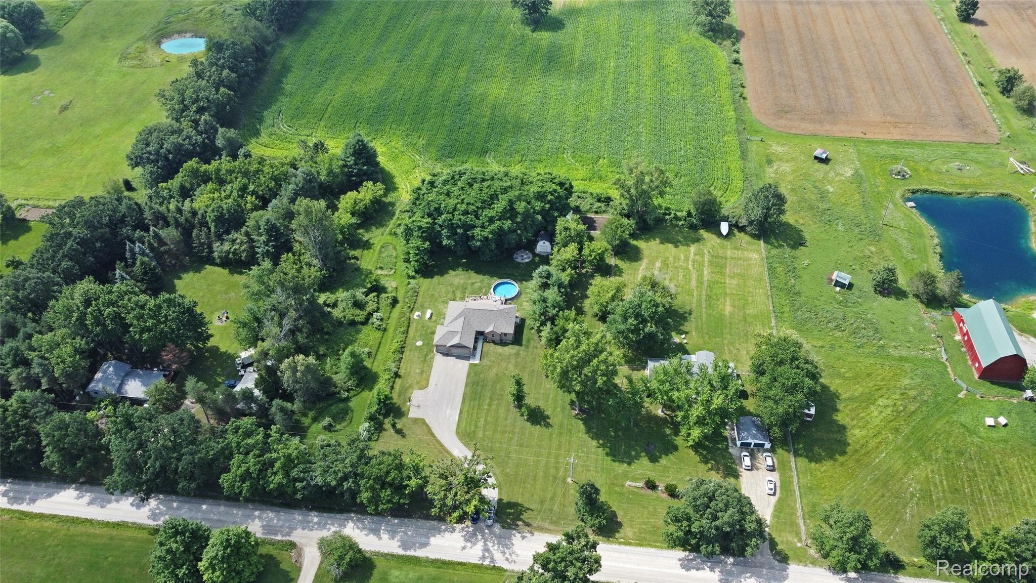 4223 Merwin Road Lapeer, MI 48446 - Photo 53 of 83 53) Aerial Front.jpg