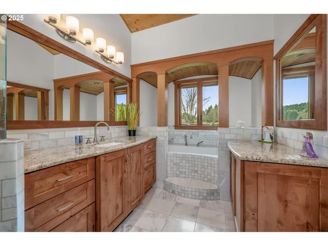 a view of a house with a large window