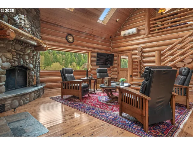 a dining room with wooden floor