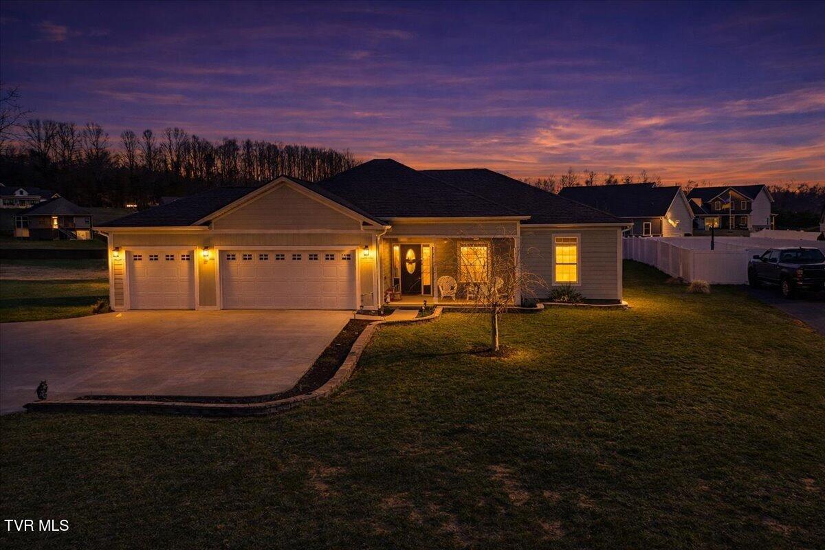 1336 Harmony Road Jonesborough, TN 37659 - Photo 2 of 49 Front View at Twilight