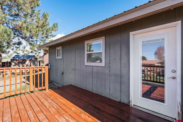 a view of a house with wooden floor