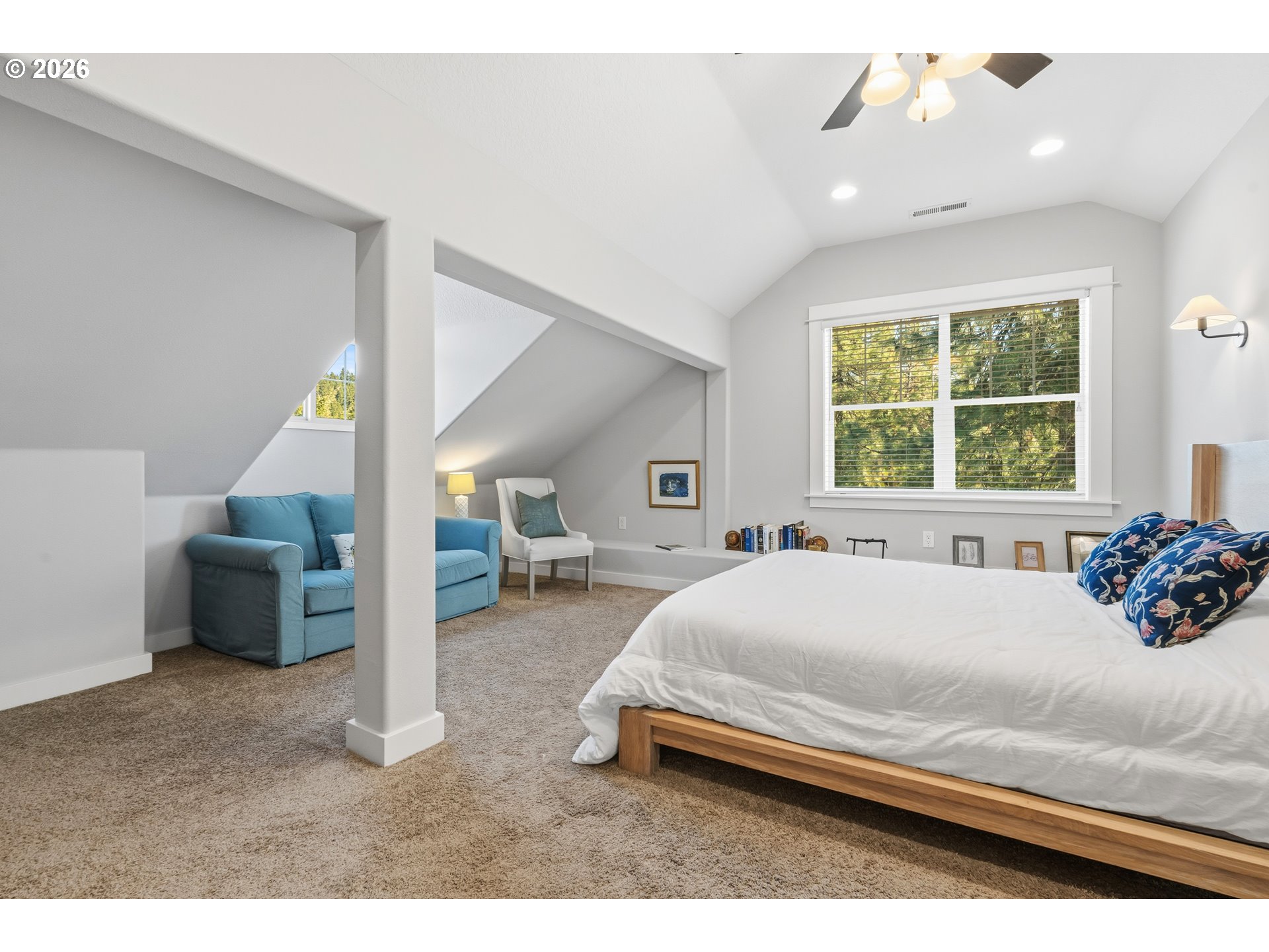 4 Westside Road Trout Lake, WA 98650 - Photo 19 of 45 a bedroom with a bed and a large window