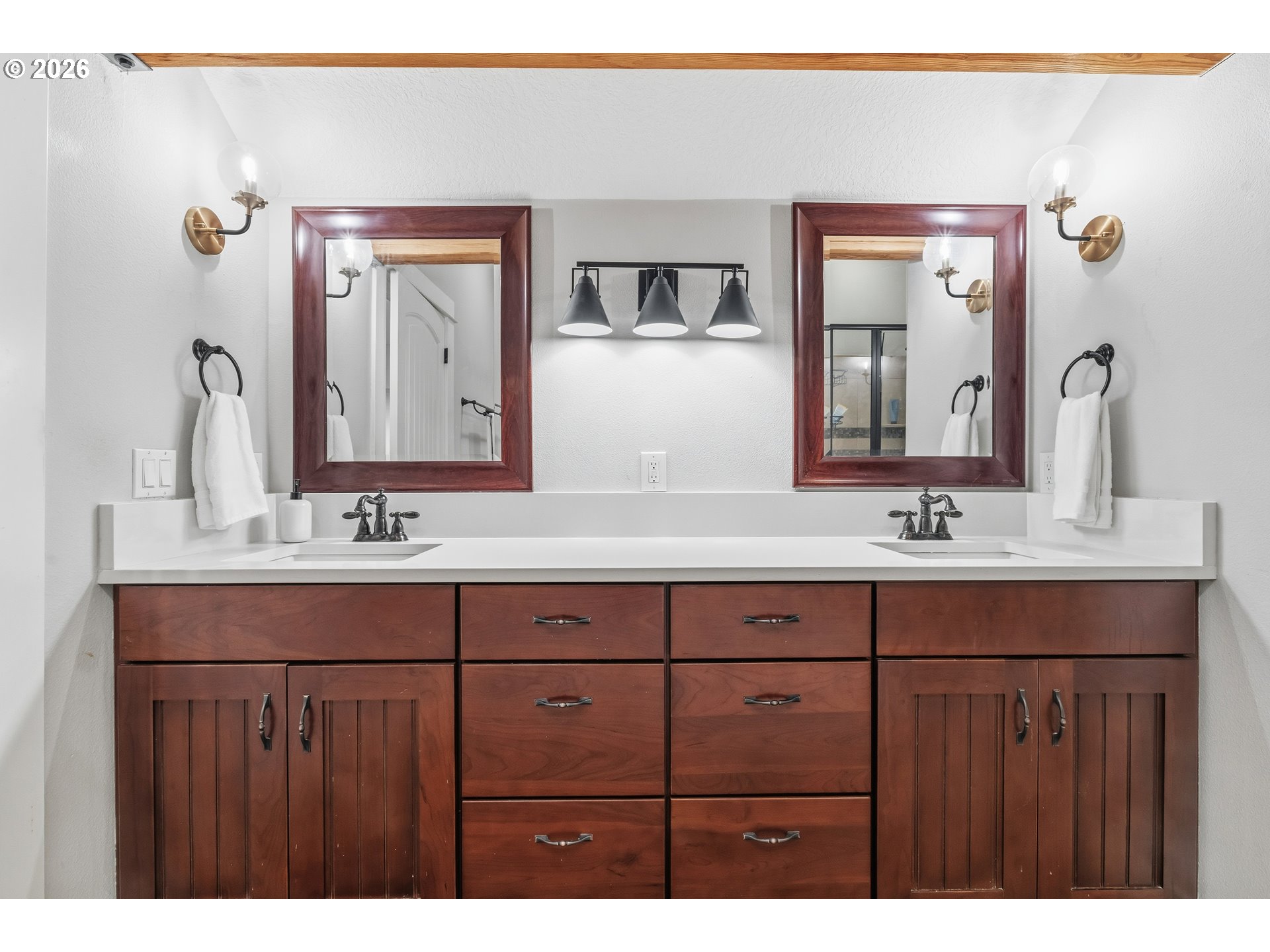 4 Westside Road Trout Lake, WA 98650 - Photo 22 of 45 a bathroom with a sink vanity and mirror