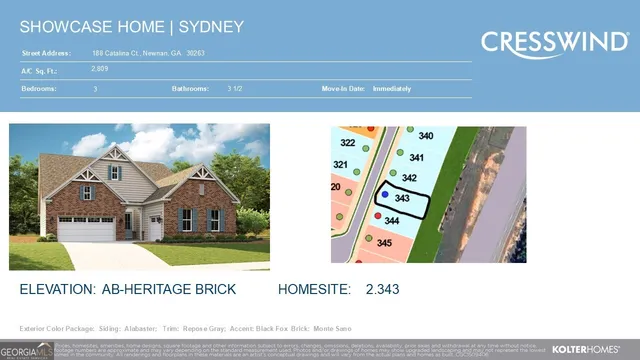 $702,990 | 188 Catalina Court, Newnan, GA 30263