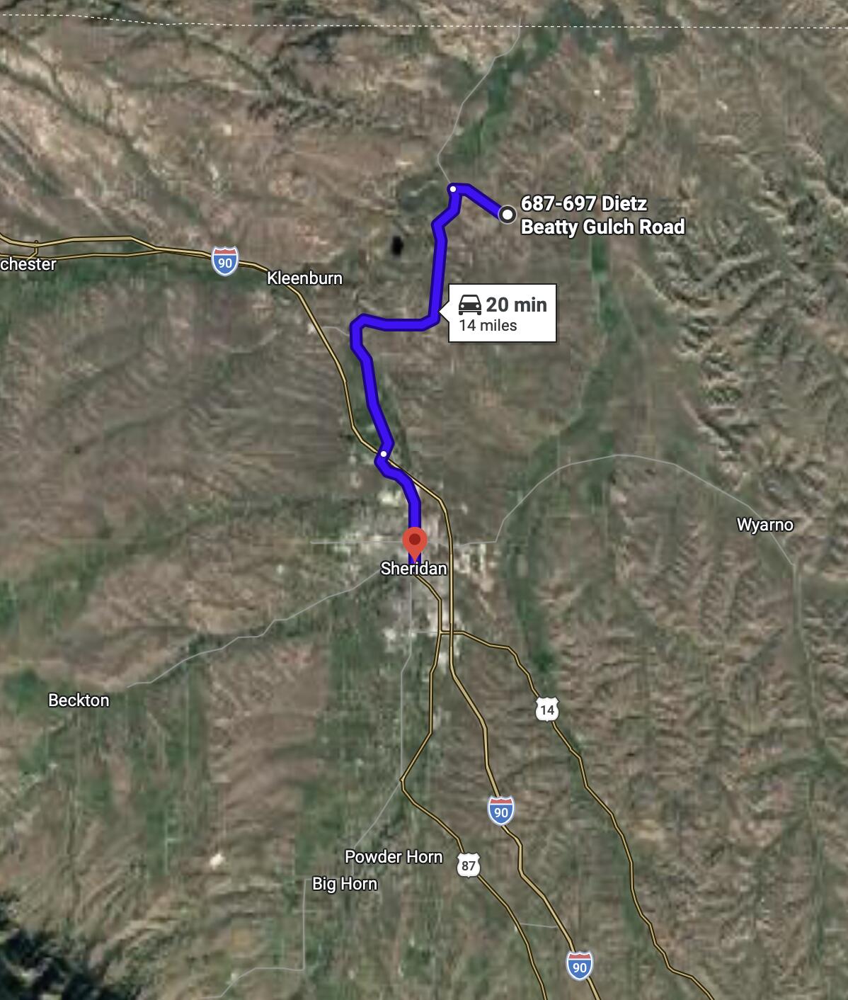 Gulch Road Sheridan, WY 82801 - Photo 13 of 13 Google Map