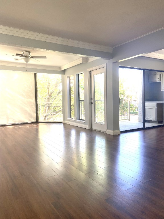 108 World Of Tennis Square, Unit 108C Lakeway, TX 78738 - Photo 21 of 25 a view of an empty room with wooden floor and a window