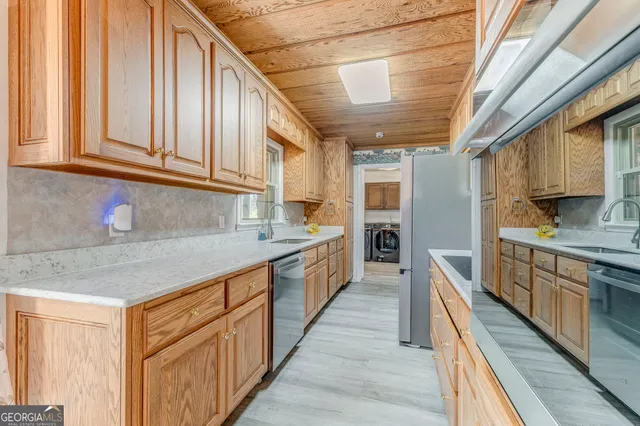 a view of a room that has a window in it