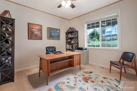 a room with a bed and a window