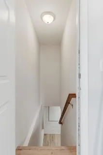 a view of entryway with wooden floor